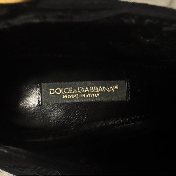 ❤️🔥AUTHENTIC🔥❤️Dolce & Gabbana Black sued and lace booties. - Picture 2 of 12